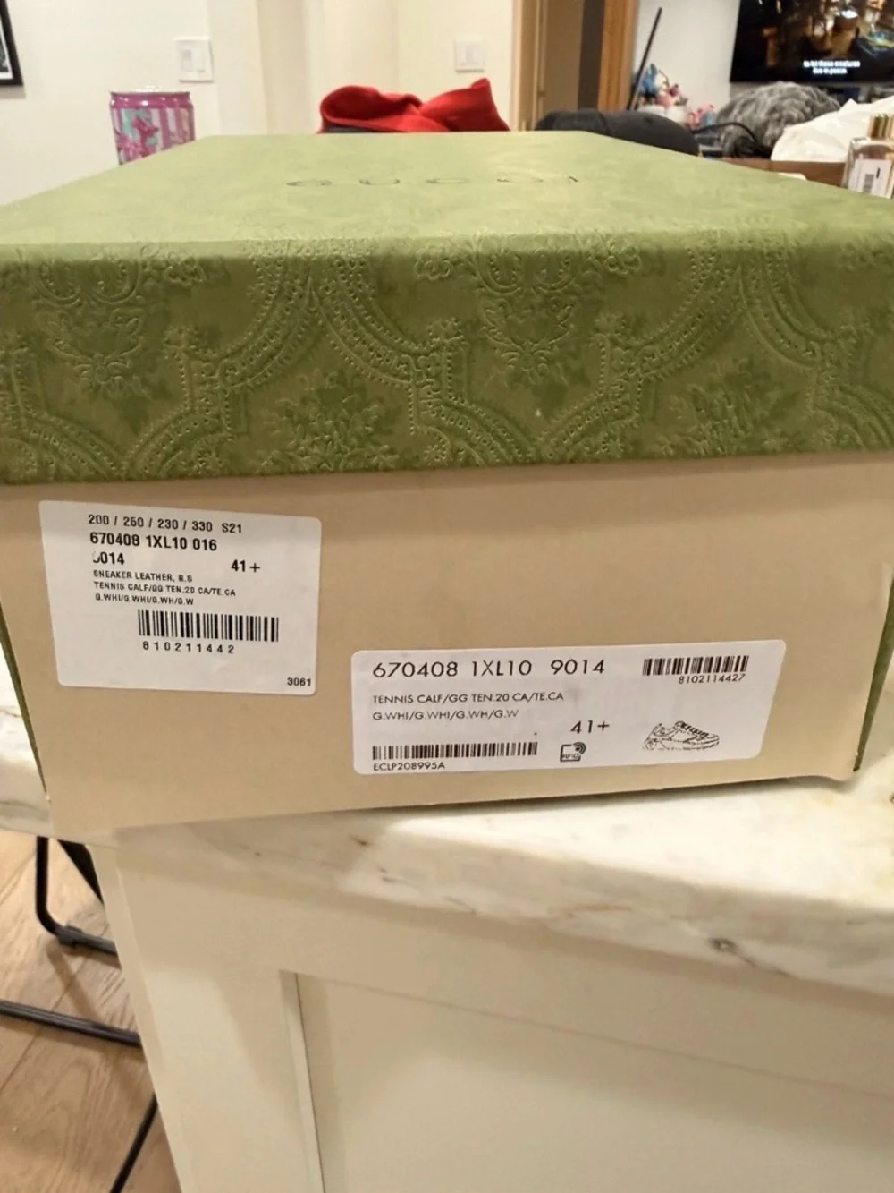 Gucci Off-White Leather Platform Sneakers - Picture 5 of 5